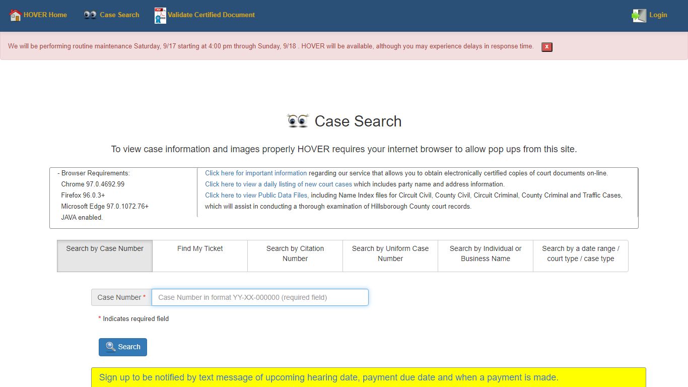 Case Search - hover.hillsclerk.com